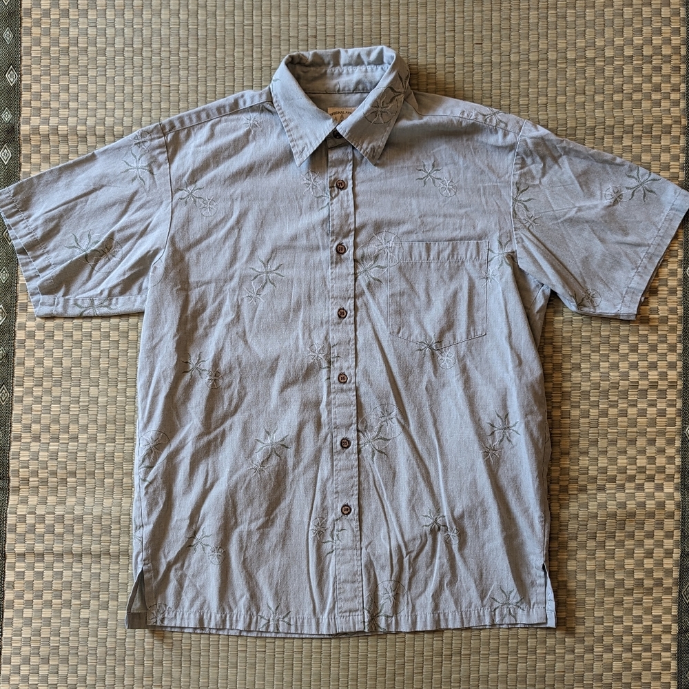 RARE Ujizome Original Print Handmade In Japan Hawaiian Shirt Men's Size Medium